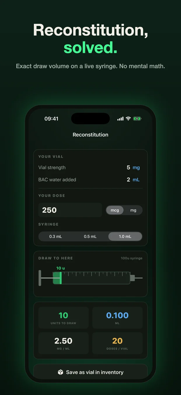Reconstitution calculator
